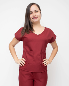 Scrub Letícia feminino - marsala