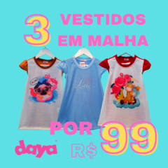 3 VESTIDOS EM MALHA