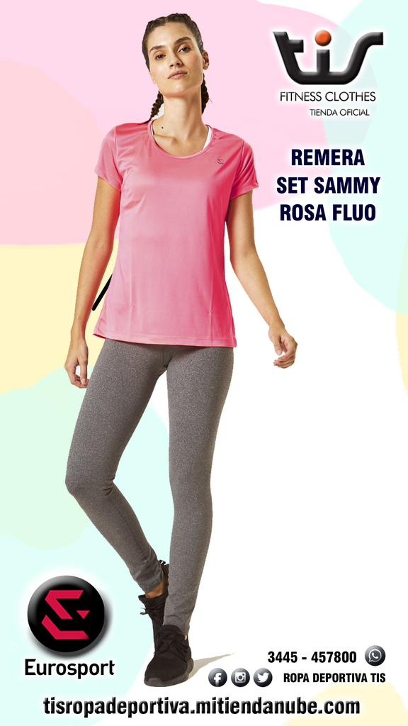 Remera Set Samy Rosa Fluo EUROSPORT 32046