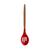 Colher Vazada de Silicone Vermelho Cabo Madeira Bons Cheff - comprar online