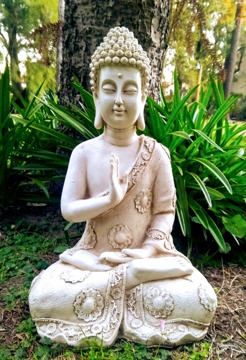 Buda Mediano De Resina Exterior Jardin Decoracion Estatua