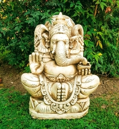 Ganesha Grande De Resina Jardin Exterior Decoracion