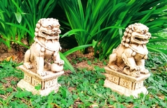 Pareja De Perros Fu Apto Exterior Jardin Decoracion Estatuas - comprar online