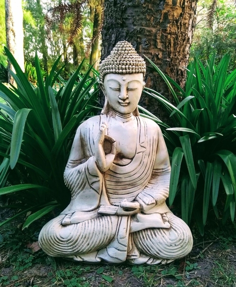 Buda Mediano De Resina Apto Exterior Jardin Decoracion Estatua