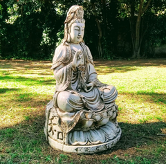 Kuan Yin Grande 62 Cm Estatua De Resina Jardin Exterior - comprar online