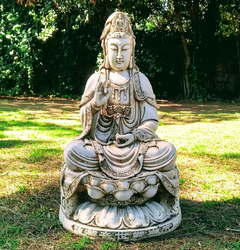 Kuan Yin Grande 62 Cm Estatua De Resina Jardin Exterior - comprar online