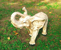 Elefante De Jardin Estatua De Resina Apto Exterior