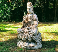 Kuan Yin Grande 62 Cm Estatua De Resina Jardin Exterior en internet