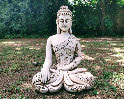 Buda De Resina Apto Exterior Jardin Decoracion Estatua 32 Cm