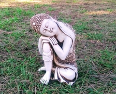 Buda Soñador Resina Apto Exterior Jardin Decoracion Estatua - comprar online