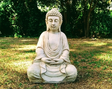 Buda Mediano Resina Exterior Jardin Decoracion Estatua 41 Cm