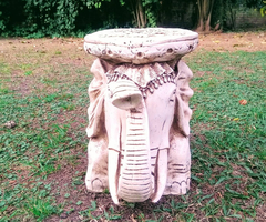 Mesa Elefante Hindu Baja Resina Estatua Decoracion Jardin - Artesanias Paradise Home & Deco