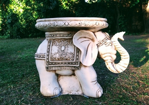 Mesa Elefante Hindu Resina Estatua Decoracion Jardin 43 Cm