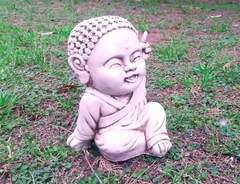 Buda De Resina Apto Exterior Jardin Decoracion Estatua Bebe - tienda online