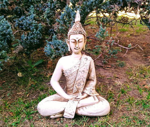 Buda Mediano De Resina Exterior Jardin Decoracion Estatua