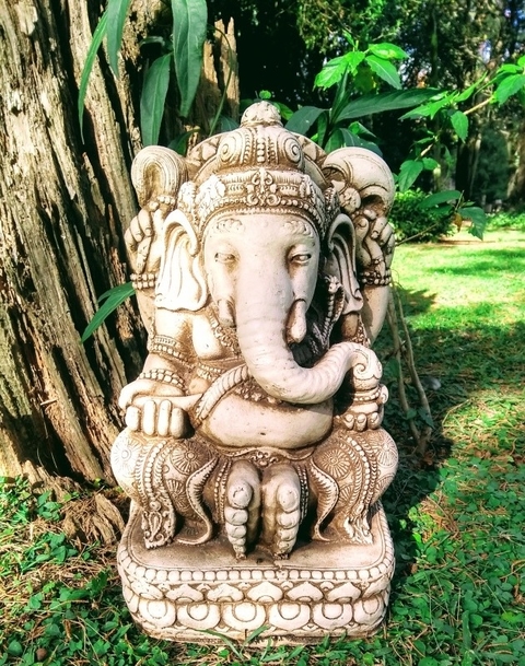 Ganesha Grande De Resina Jardin Exterior Decoracion