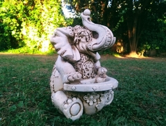 Bebedero De Aves Elefante De Resina Jardin Estatua Hindu 28 Cm - comprar online