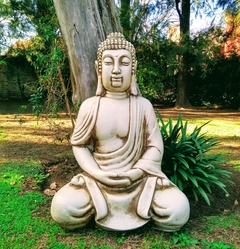 Buda grande gigante de resina exterior jardin decoracion mudra dhyana