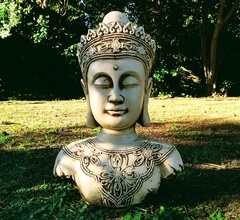 Busto cabeza estatua buda de resina jardin decoracion 42 CM - tienda online