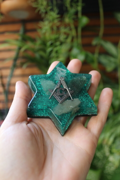 Orgonite Estrela com Símbolo da Maçonaria