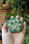 Orgonite Hexagonal com Calcita Amarela e Ágata Azul