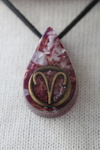 Orgonite Pingente Signo de Áries com Qurtzo Rosa