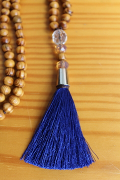 Japamala com Contas de Madeira e Tassel