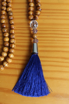 Japamala com Contas de Madeira e Tassel