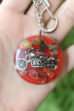 Orgonite Chaveiro Motociclista