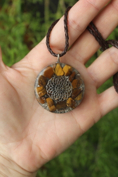 Orgonite Pingente Mandala Porteção e Prosperidade