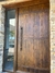 Puerta de Entrada estilo rustico de pinotea- con paño fijo lateral- A medida- Cód:F283