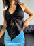 TOP FRUNCE PECHO ANUDADO CUELLO LYCRA