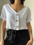 BLUSA LINO BOTON MADERA - comprar online