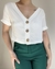 BLUSA LINO BOTON MADERA - GROUNGE MAYORISTA