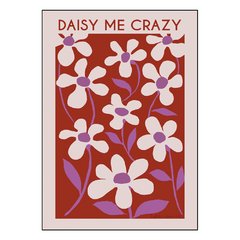 POSTER DAISY ME CRAZY PINK