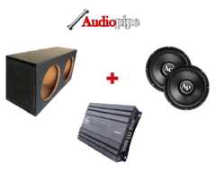 Combo Doble Subwoofer Audiopipe 12" Completo (D.Bobina)