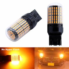 Led T20 CanBus Vidrio Simple Polo 144smd Ambar (par)