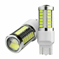 LED T20 CanBus Doble Polo 33SMD Lupa Blanco (par)