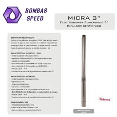 Línea MICRA 3" - Para Pozos de 3"