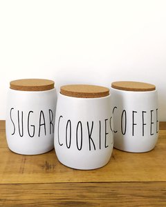 Jogo de Potes Café, Açúcar e Cookies