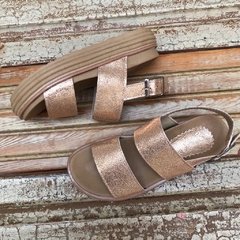 Sandalias 2 tiras dorado - comprar online