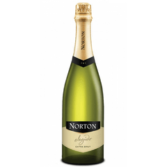 Botella con fondo blanco de 750cm3 de Champagne Norton Extra Brut