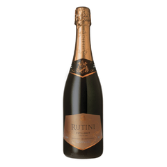 Botella con fondo blanco de 750cm3 de Champagne Rutini Extra Brut