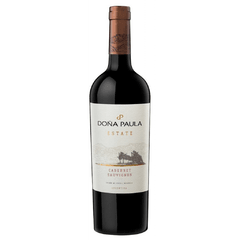 Botella con fondo blanco de vino Dona Paula Estate Cabernet Sauvignon