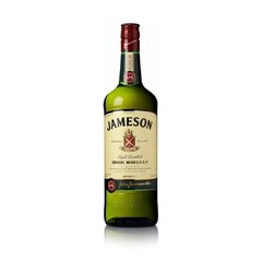 Botella de whisky Jameson con fondo blanco