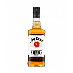 Botella de Jim Beam White con fondo blanco