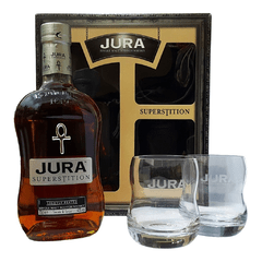 Botella con fondo blanco de 750cm3 de Whisky Jura Supertition