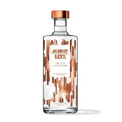 Botella con fondo blanco de vodka 750cm3 Absolut Elix