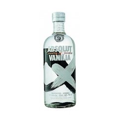 Botella con fondo blanco de vodka 750cm3 Absolut Vainilla