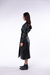 Trench Coat Elise Cruzado Cuero de Oveja Negro - tienda online